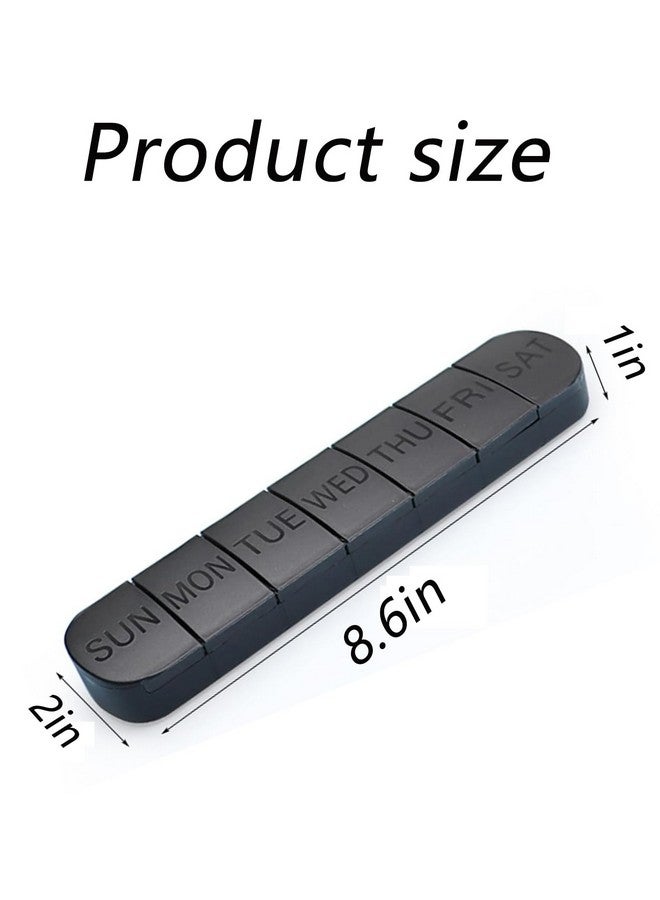 NUDFSY Medicine Organizer Box, Portable Pill Box 7 Day Medicine Box, Large Pill Box 1 Time a Day Tablet Box For Medicine Pill Box For Medicine 7 Days, Pill Box For Medications Capsules (black) - Image 3