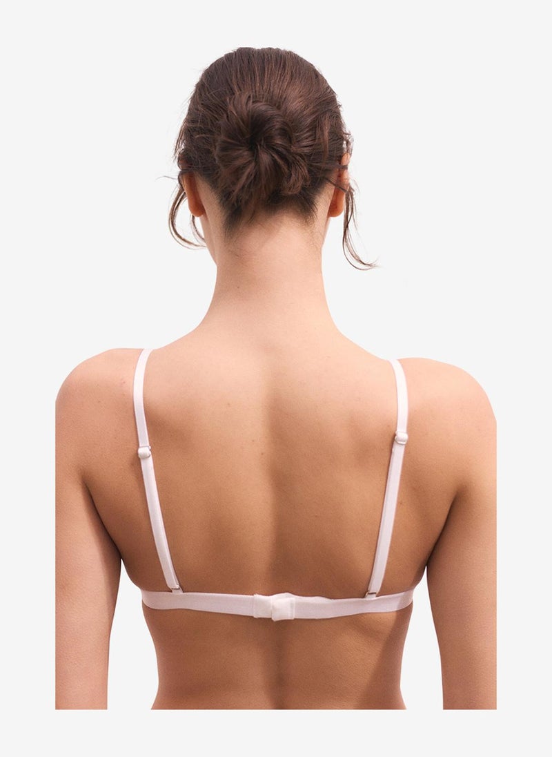 Penti Women Triangle Lace White Wireless Bra - Image 5