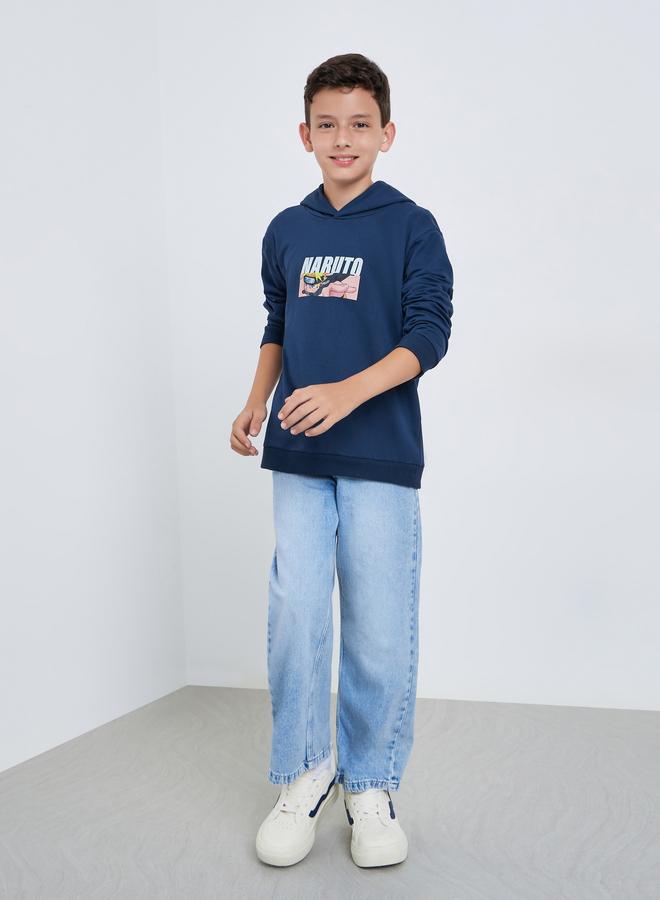 Styli Teens Naruto Graphic Print Cotton Hoodie - Image 2