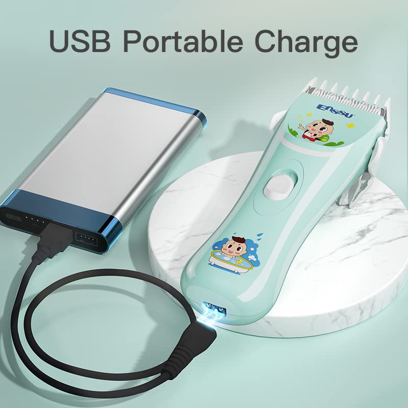 ENSSU Baby Hair Clippers, Lower Noise Haircut Trimmers for Children with Autism and Sensory Sensitivity, Babies Infant Kids Waterproof Hair Cutting Kits - Image 5
