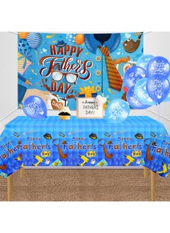 HOWAF 3Pcs Happy Father'S Day Tablecloth Plastic Fathers Day Party Table Coverdisposable Plastic Rectangular Table Covers For Home Men Family Prom Fathers Day Party Supplies51.2 X 86.6 Inch  - Image 4