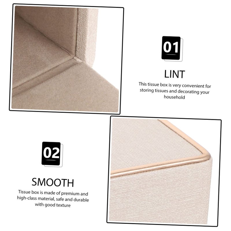 Leather Tissue Box Cover Paper Holder For Box Tissues Easy Clean Home Decor Square - Image 4
