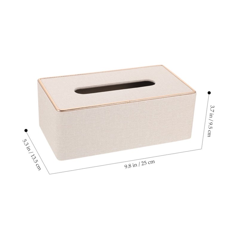 Leather Tissue Box Cover Paper Holder For Box Tissues Easy Clean Home Decor Square - Image 5