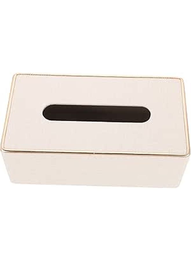 Leather Tissue Box Cover Paper Holder For Box Tissues Easy Clean Home Decor Square - Image 1