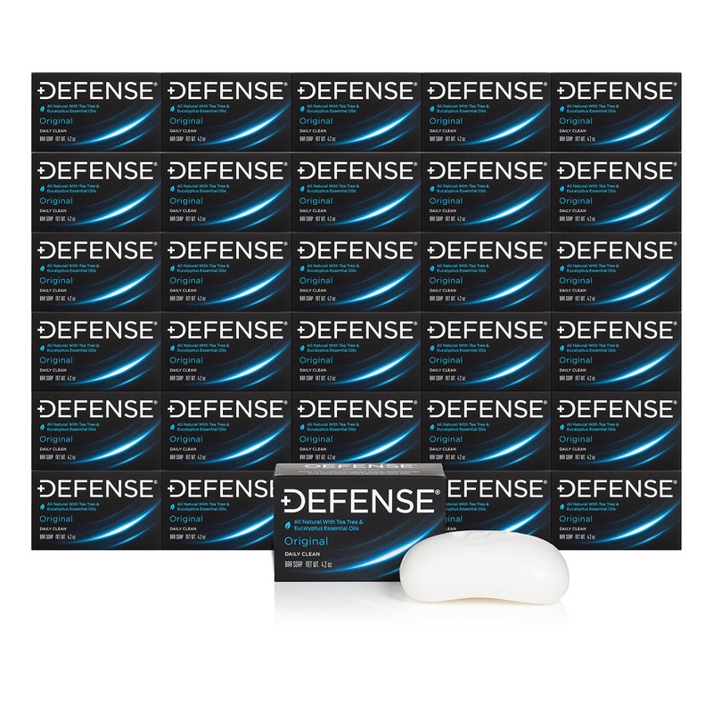 Defense Soap 30pk All Natural Tea Tree Bar Soap for Men  Made by Wrestlers with Tea Tree Oil  Eucalyptus Oil to Promote Healthy Skin