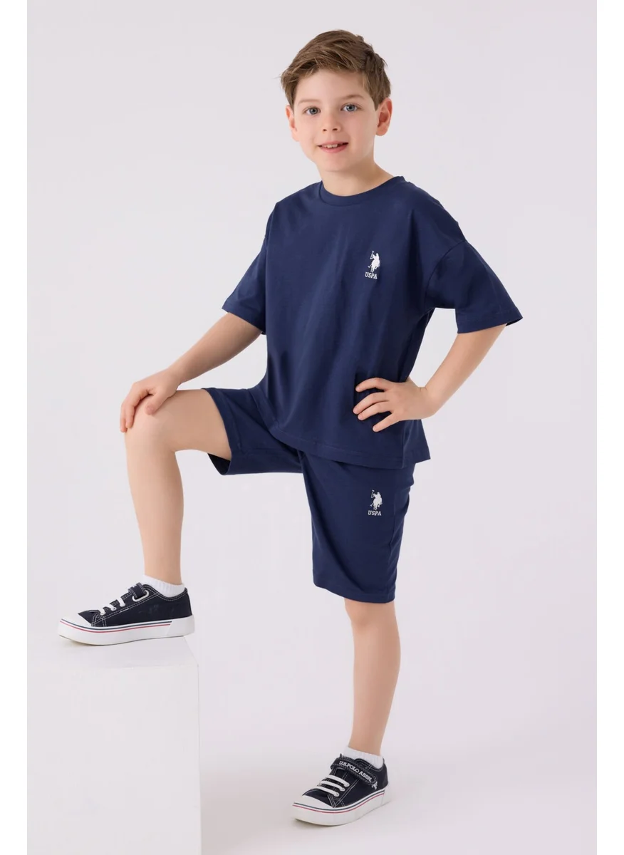 U.S. Polo Assn. Boys Dark Indigo Bermuda Set