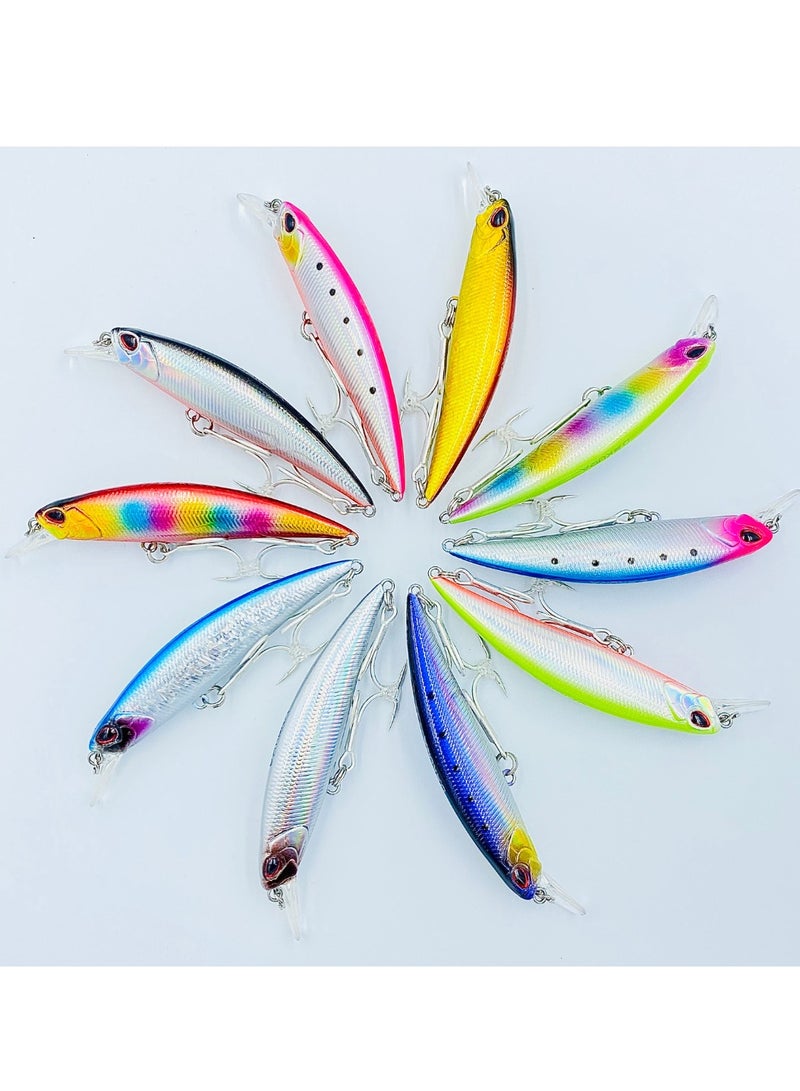oakura Brute Fishing Lure Bkk Triple Hook - 90Mm Length, 19G Weight, Vibrating Sinking Action, Low Air Resistance Design, 10 Mesmerizing Colors - Image 3