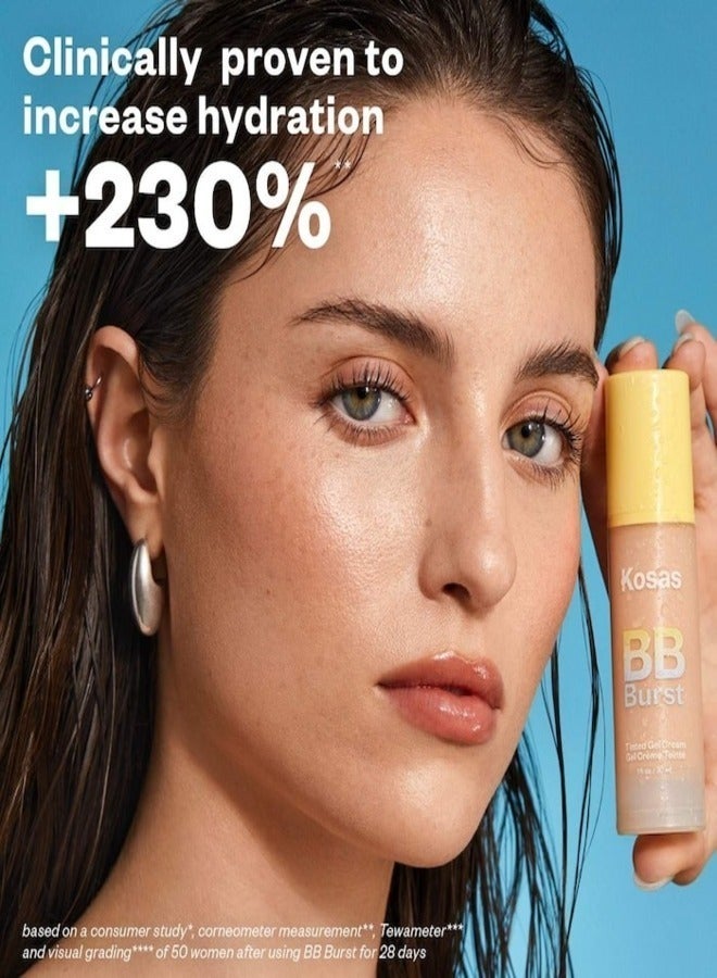 KOSAS BB Burst Tinted Moisturizer Gel Cream with Copper Peptides - Medium Tan Warm 25 - Medium Tan With Warm Undertones 30ml - Image 3