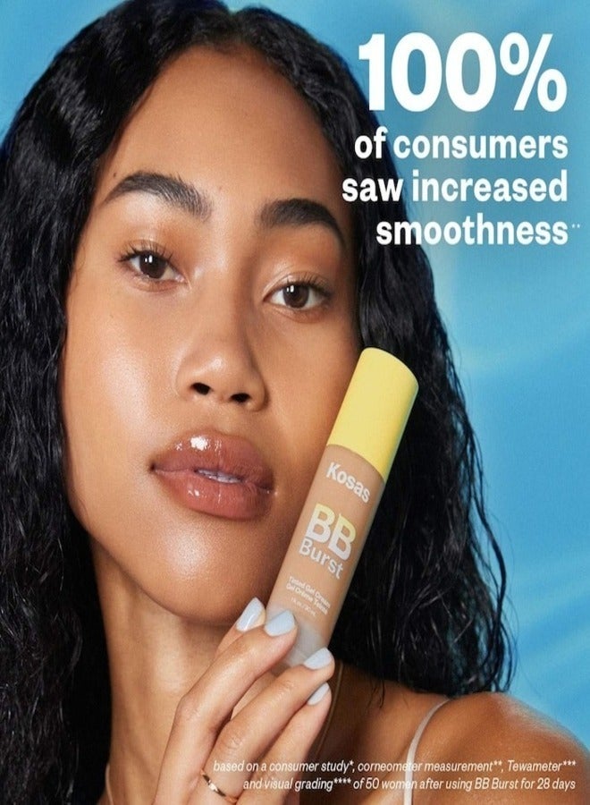 KOSAS BB Burst Tinted Moisturizer Gel Cream with Copper Peptides - Medium Tan Warm 25 - Medium Tan With Warm Undertones 30ml - Image 4