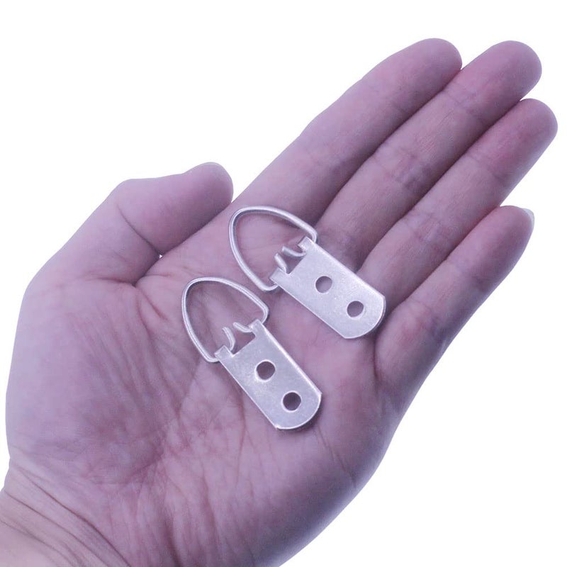 GUSSKER Heavy Duty D-Ring Picture Hangers with Screws, 30 Pcs Large Wide D Ring Picture Hanging Hardware, 2 Holes Picture Hooks for Mirror, Clock, Decoration, Paintings, Artwork Picture Frame - Image 3