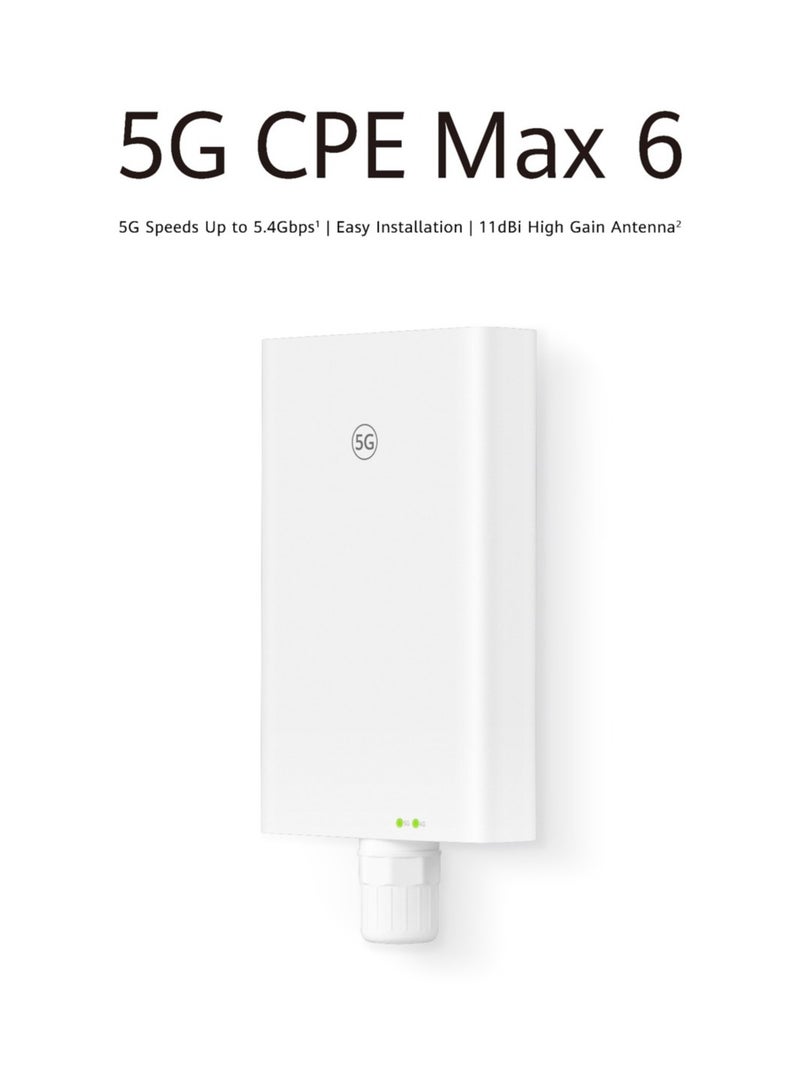 زوي للتكنولوجيا جهاز التوجيه 5G CPE MAX 6 بسرعة عالية تصل إلى 5.4Gbps، WI-FI 6، تغطية مزدوجة النطاق مع هوائي عالي الكسب 11dbi - H362-383 - Image 1