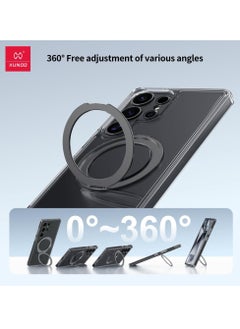 XUNDD XUNDD Hard Case Compatible with Samsung S25 Ultra Zero Sense Series with Magnetic Ring Stand, Lense Protection, Anti-impact, Anti-Scratch, Non Yellowing, Slim Fit, Accurate Cutouts for Camera etc. (Grey)  - Image 2