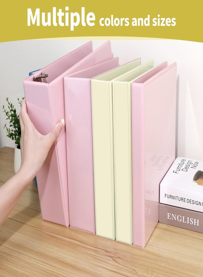 SUNEE 3 Ring Binder 2 Inch, Clear View Binder Three Ring PVC-Free (Fit 8.5x11 Inches) for School or Office Supplies, Yellow, 1 Pack - Image 5