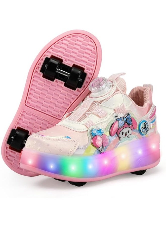 Lucky Kids Kids Roller Skates 4 Wheel Flashing Skate Shoes With Led Lights Usb Rechargeable Stylish & Fun For Boys & Girls - Image 1
