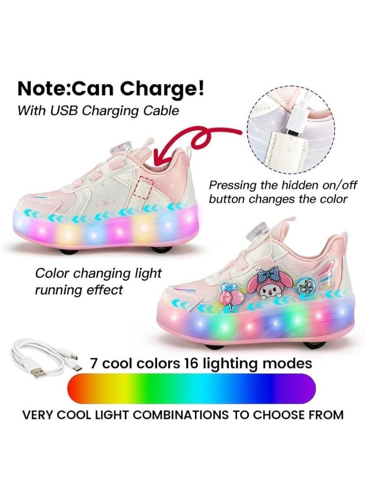 Lucky Kids Kids Roller Skates 4 Wheel Flashing Skate Shoes With Led Lights Usb Rechargeable Stylish & Fun For Boys & Girls - Image 3