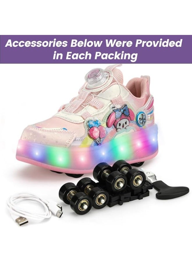 Lucky Kids Kids Roller Skates 4 Wheel Flashing Skate Shoes With Led Lights Usb Rechargeable Stylish & Fun For Boys & Girls - Image 5