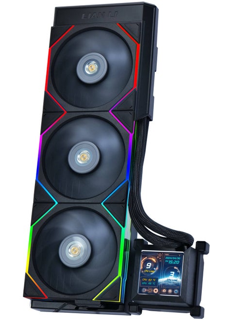Hydroshift 360 AIO - Pre-Installed 3 TL Fans, Side-Mounted Coolant Pathway, 2.88” LCD Screen 480 x 480 Res. Captured Images & Recorded Videos -LGA 1851,1700, 1200, AM5, AM4