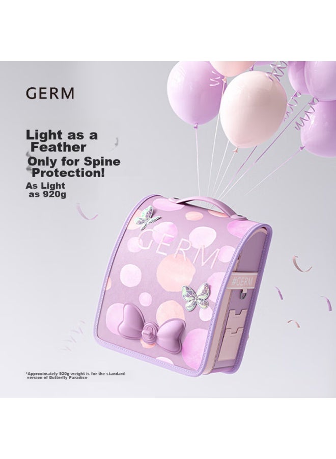 Germ Schoolbag For Primary School Students, Ultra-light Spine Protection, For Girls And Children In Grades 1-3, Large Capacity Anti-drop Butterfly Garden - Image 4