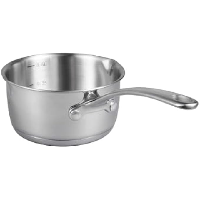IMEEA 17Oz500Ml Heavy Duty 1810 TriPly Stainless Steel Butter Warmer Pan With Dual Pour Spouts 05Quart - Image 1