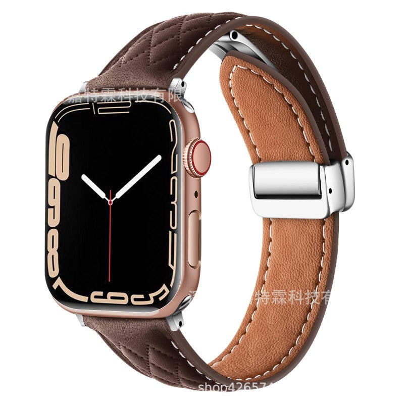 Leather Portable Smartwatch Band for daily smartwatch wear and replacement strap White Home Use Travel Use Outdoor Use Use Routine Use Personal - Image 1
