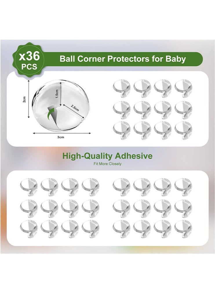 meayul 36 Pack Corner Protector Baby, Baby Proofing Soft Corner Protector, Table Corner Protectors for Baby Clear Corner Protectors for Furniture Corner Guards Baby Proof Bumpers Corner Covers Baby Safety Child Proofing - Image 2
