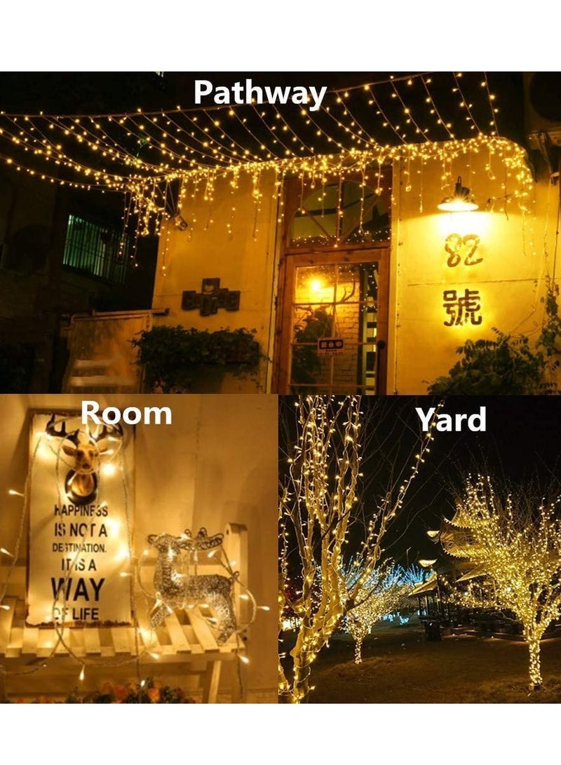 PAMEER Warm White LED String Lights Black Wire Plug-in 20mtr 250 LEDs String Home Decorative LED Strip for Christmas EID Ramadan Diwali and Wedding Parties Decoration Box Button Control 8 Modes - Image 5