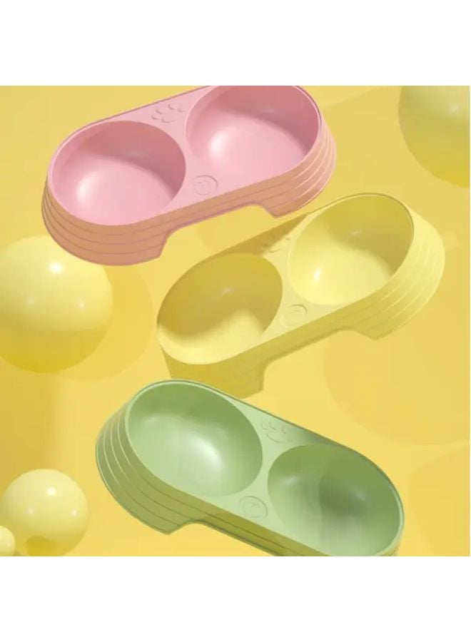 طبق طعام وشراء مزدوج للقطط مضاد للانسكاب بودرة رومانسية - Image 4