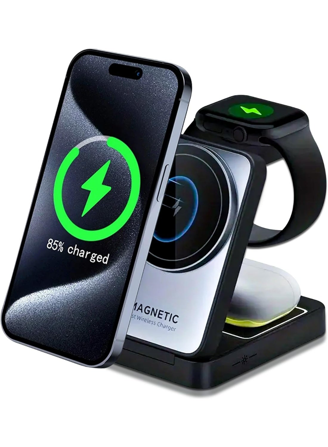 pikengenus Pikengenus 3 In 1 Magnetic Wireless Charging Station usbc 15W ZE49BEFF4D975D2CC613FZ
