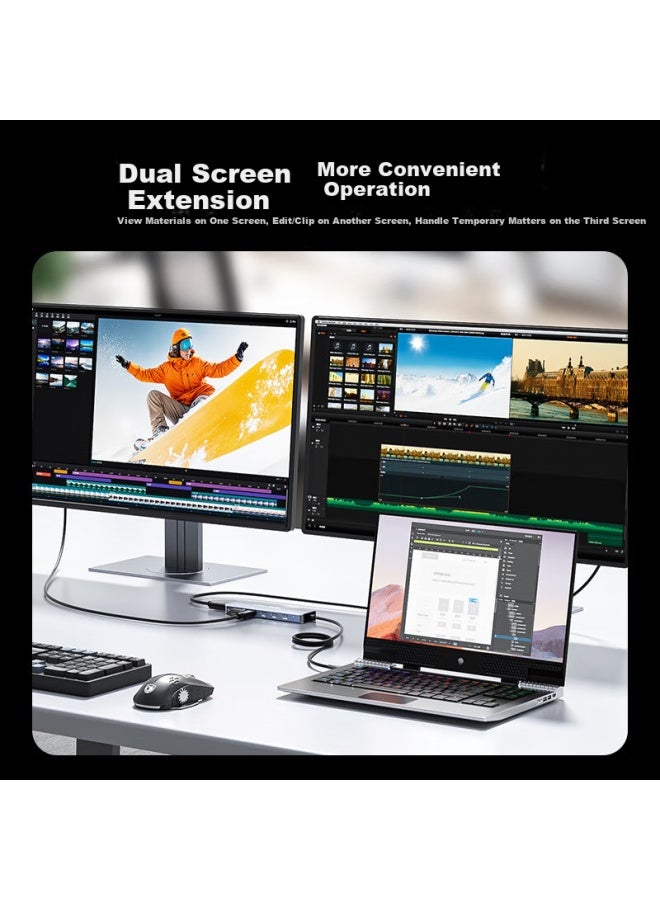 Acasis Type-c Docking Station Usb-c To Hdmi Thunderbolt 4 Expansion Dock 10g Adapter 4k60hz Multi-screen Full-featured C Video Port Desktop Expansion Hb-0101 - Image 2