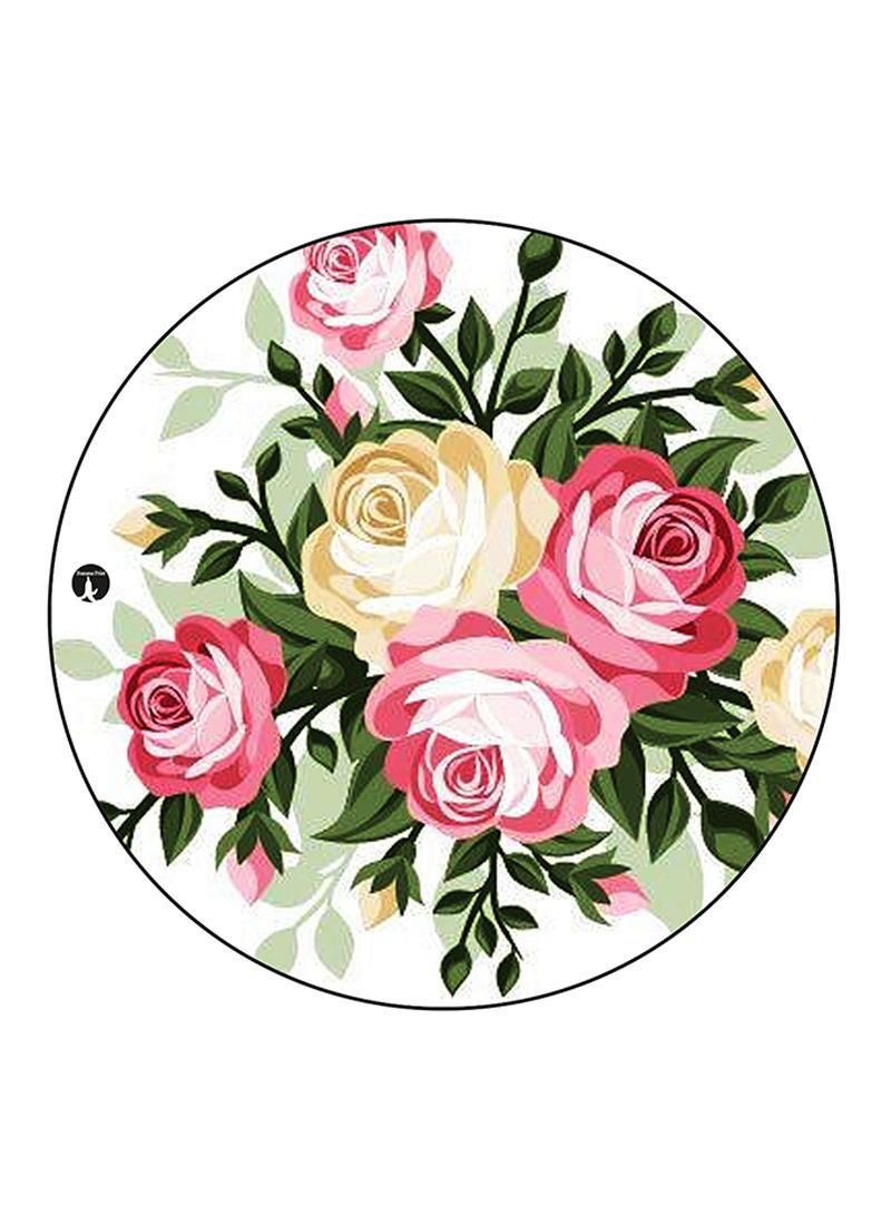 Flowers Printed Mouse Pad  Multicolour