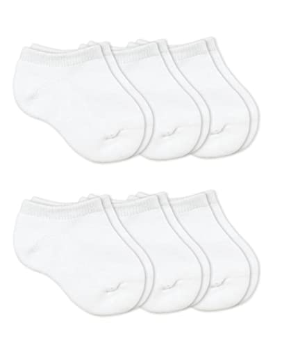 Jefferies Socks Baby Girls Unisex Newborn Seamless Sport Half Cushion Low Cut 6 Pack, White, 12-24 Months US - Image 5