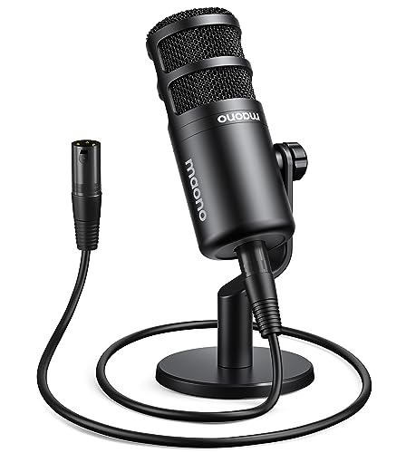 MAONO XLR Podcast Microphone Cardioid Studio Dynamic Metal Mic Compatible with Audio Interface Audio Mixer Sound Card for Recording Streaming Vocal Music Voice OverPD100 - Image 1