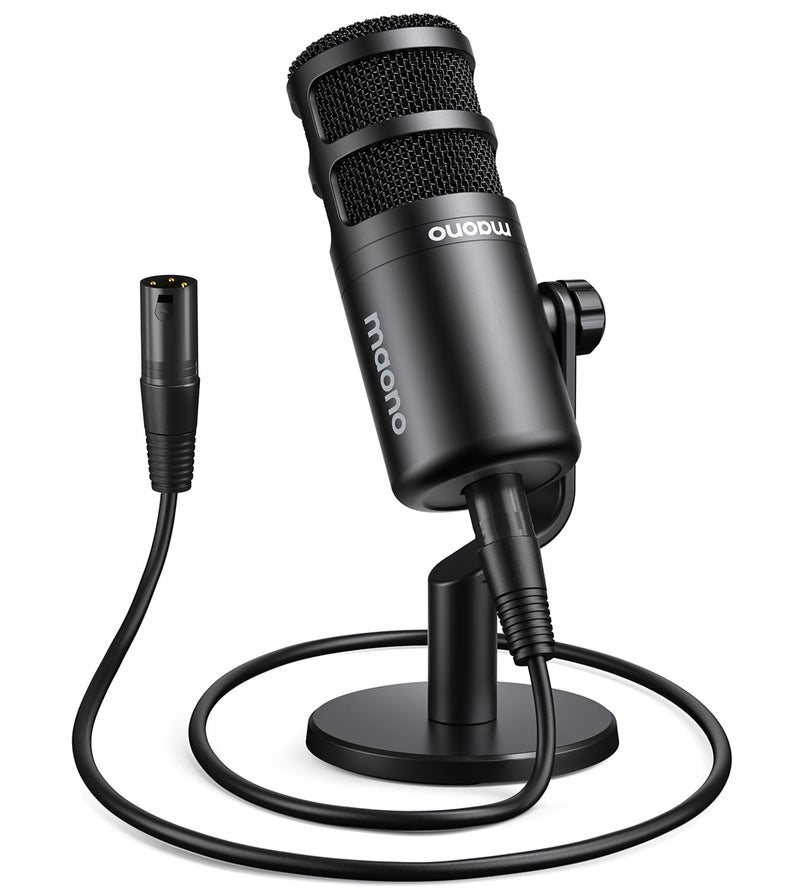MAONO XLR Podcast Microphone Cardioid Studio Dynamic Metal Mic Compatible with Audio Interface Audio Mixer Sound Card for Recording Streaming Vocal Music Voice OverPD100 - Image 2
