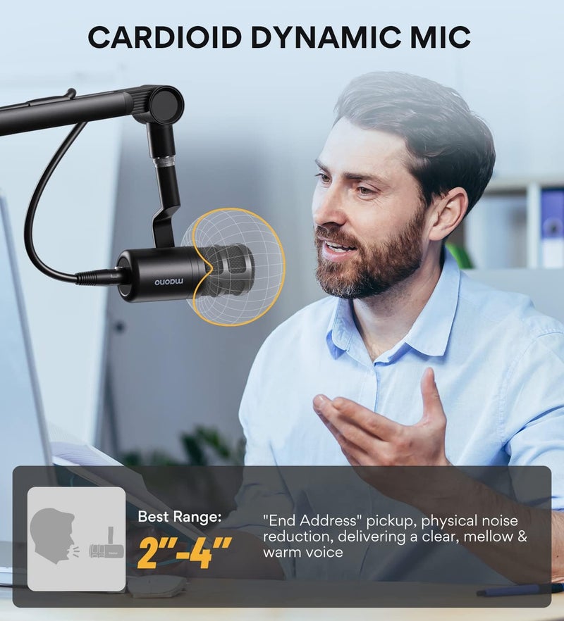 MAONO PD100 XLR Dynamic Microphone for Podcasting and Vocal Recording - Image 4