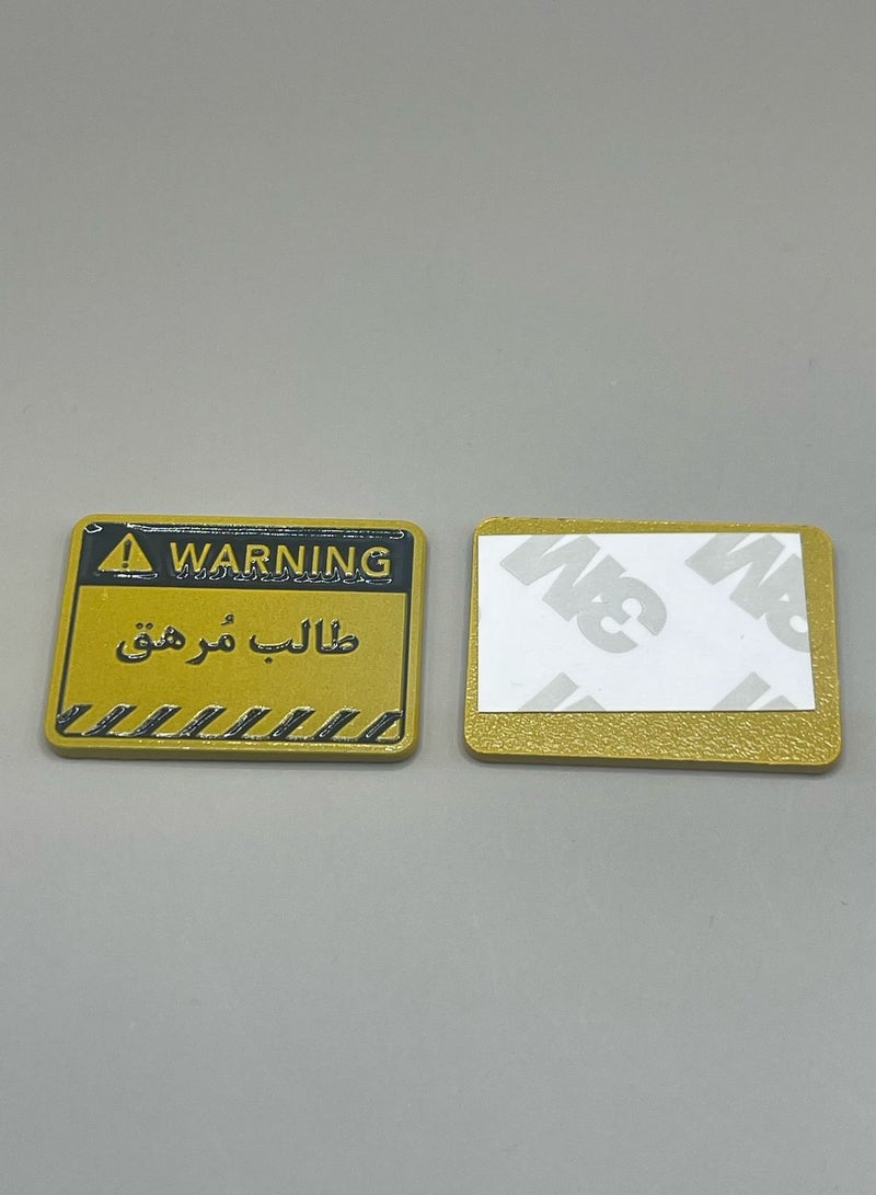 Metal Sticker - “Exhausted Student” - Image 1