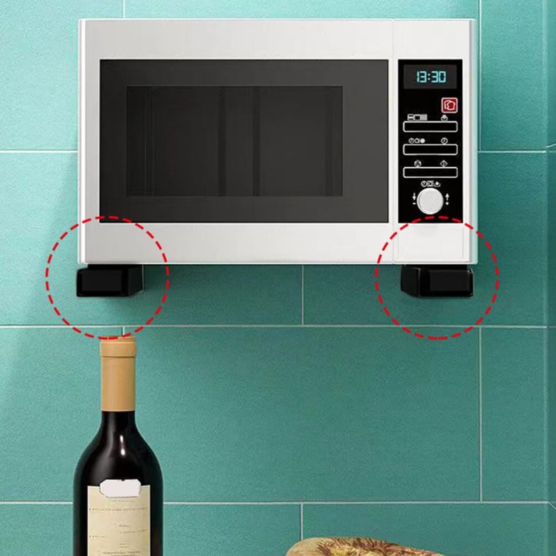 Foldable Steel Microwave Wall Mount Bracket Space Saving Kitchen Storage Support Frame Easy Installation - Image 4