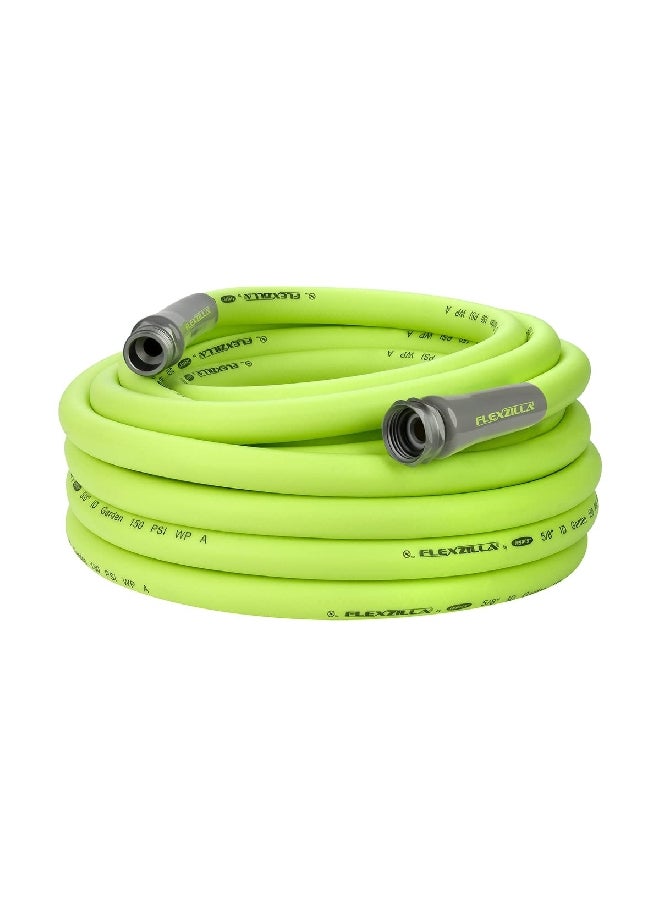 Flexzilla Flexible Premium Hybrid Polymer Leak Free Garden Hose Green and Grey 50 ft x 5/8 Inch HFZG550YW - Image 1