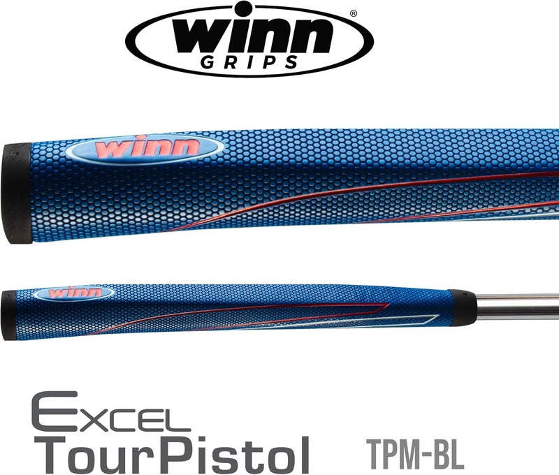 Winn Ultimate Feel Counter-Balance Putter: Long 15-Inch Pistol with Multiple Hand Placement Options. Sleek Black Design, Comfortable & Tacky Excel Polymer Grip, Enhanced by Multiple Tread Patterns - Image 2