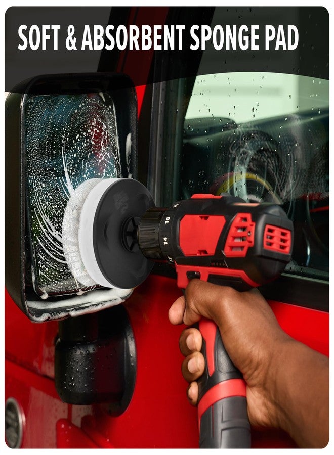 Dirt Devil Foam Sponge Pad Cleaning Set, 3 Piece, 3.5" Sponges, for Use on Glass, Mirrors, Hardwood and More, Soft and Absorbent, Cleaning Sponge Drill Attachment - Image 2