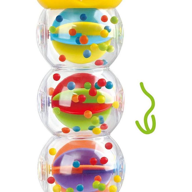 Playgo Cheeky Bear Rattle for Babies, Easy-Grip, Colorful Spinning Maze, Acoustic Effects, Safe Design, 6M+, 5.5x5.5x17.8cm - Image 2