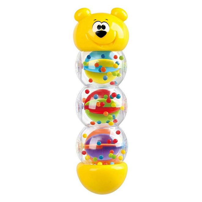 Playgo Cheeky Bear Rattle for Babies, Easy-Grip, Colorful Spinning Maze, Acoustic Effects, Safe Design, 6M+, 5.5x5.5x17.8cm - Image 1