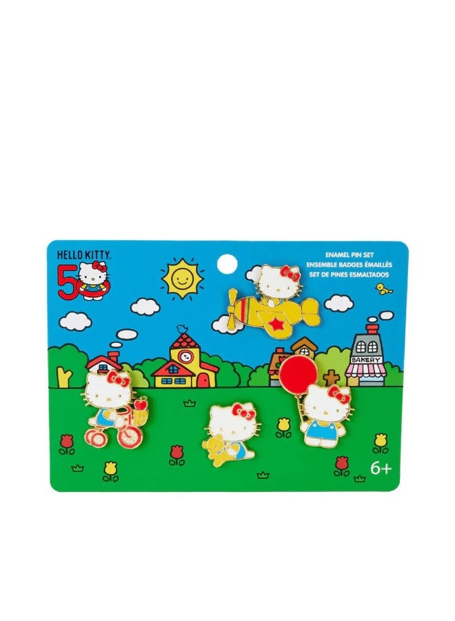 Loungefly! Pin Set: Hello Kitty 50th Anniversary Classic 4 pack