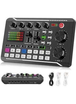 F998 Live Sound Card Audio Mixer, Podcast Audio Interface with DJ Mixer Effects, Voice Changer with Sound Effects for Karaoke Tiktok YouTube Live Streaming Record Gaming - pzsku/ZE49C9848EF1971A895B1Z/45/1749037313/7638d829-abf8-46cb-91f9-f387ef39cc5b