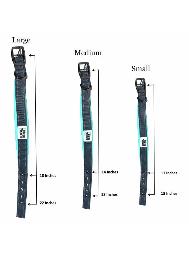 Black Rhino طوق للكلاب الكبيرة - طوق كلاب ثقيل قابل للتعديل مع حشوة ناعمة للغاية من النيوبرين - مقاوم للعوامل الجوية، متين ومريح - مثالي للكلاب النشيطة - أحمر وأسود - Image 5