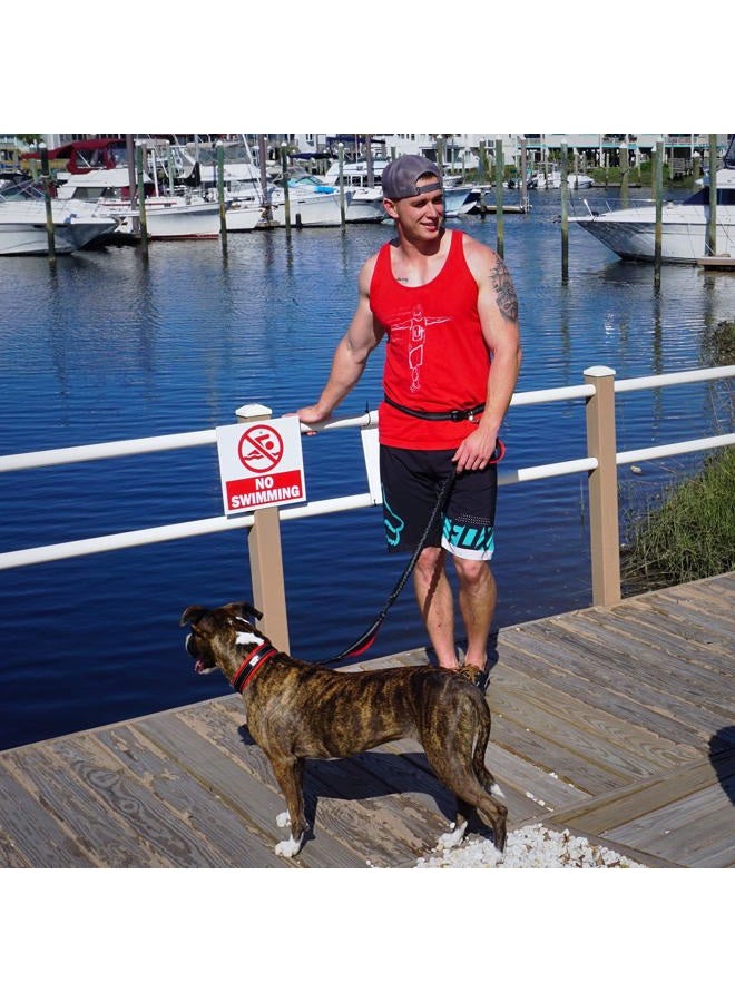 Black Rhino طوق للكلاب الكبيرة - طوق كلاب ثقيل قابل للتعديل مع حشوة ناعمة للغاية من النيوبرين - مقاوم للعوامل الجوية، متين ومريح - مثالي للكلاب النشيطة - أحمر وأسود - Image 2