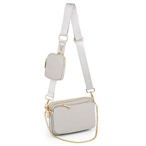 UTO Small Crossbody Bags for Women 3 in 1 Trendy Belt Purse Fashion Designer Mini Cute Sling Fanny Chest Pack - Image 1
