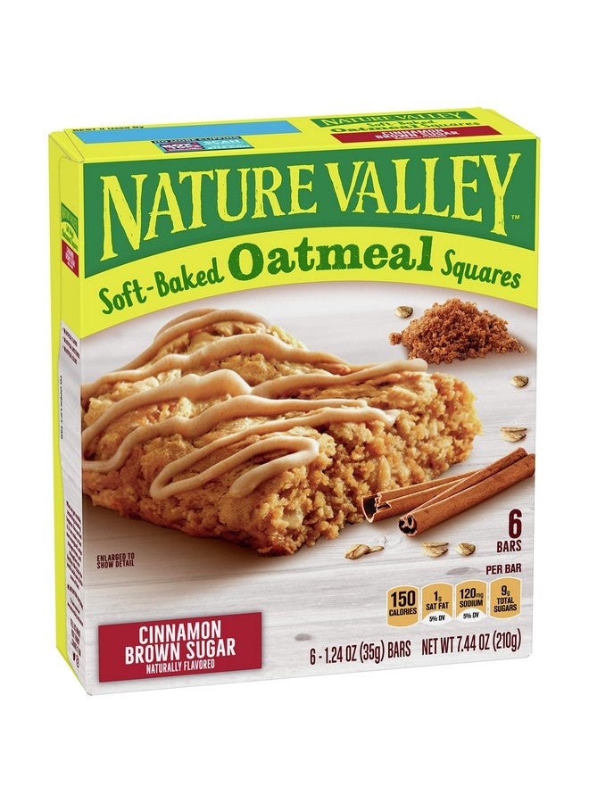 Nature Valley Soft-Baked Oatmeal Squares, Cinnamon Brown Sugar, 6 ct, 7.44 OZ - Image 1