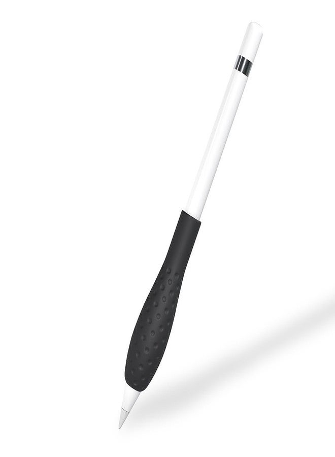 ProElife Ergonomics Grip Holder Silicone Protective Sleeve Cover for Apple Pencil 1st 2nd Generation iPad Pro 11'' 12.9'' 2021/2020/2018 Stylus Accessories Kits (Black) - Image 1