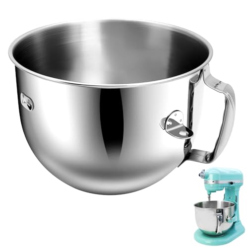 PQPO 7 Quart Stainless Steel Mixer Bowl Compatible with KitchenAid BowlLift Stand MixersDishwasher Safe Large Capacity Mixing Bowl Replacement Accessory - Image 1