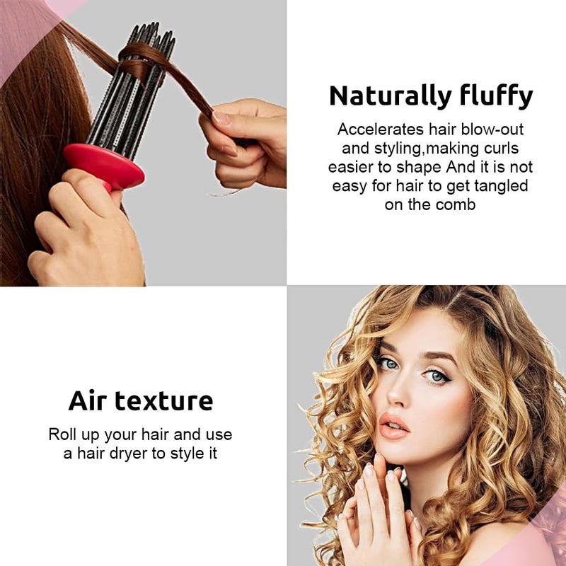M'AYCREATE ® Curly Hair Styler Tool for Hair Dryer, Hair Rollers for Curling, Air Volume Curl Roll Comb, Curl Rolling Comb, Styling Tool 3 PCS - Image 5
